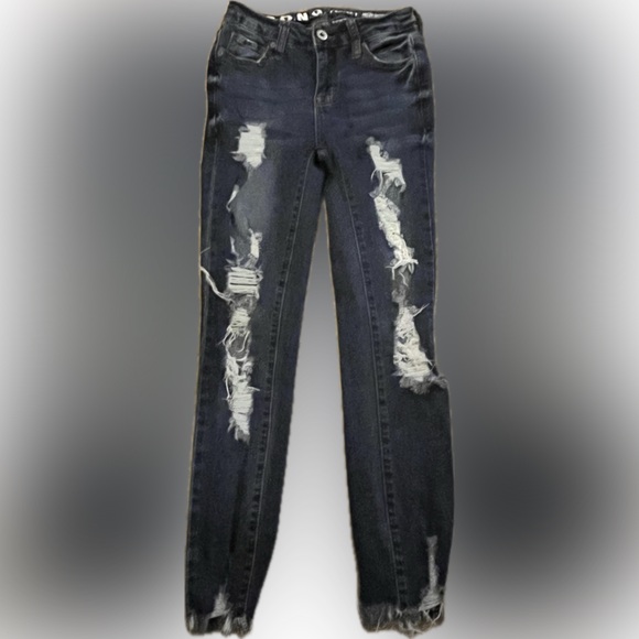 S.O.N.G. Perfect High Rise Skinny Ankle Grazer distressed jeans 8125 - Picture 1 of 3
